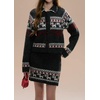 image:imageCHARTOU Women Cute Sweater Skirt Set 2 Piece Outfits Fall Fair Isle Crop Cardigan Stretch Pencil Mini SkirtDark Grey