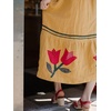 image:imageCHARTOU Women Summer Shift Midi Dress Puff Sleeve Button Down Cotton Shirt DressOrange