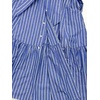 image:imageCHARTOU Women Striped Shirt Dress Button Down Cotton Linen Belted Flowy Long DressBlue