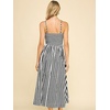 image:imageCHARTOU Womens 2026 Summer Striped Maxi Dress Sexy Spaghetti Strap Back Smocked Flowy Vacation Long DressBlack