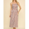 image:imageCHARTOU Womens 2026 Summer Striped Maxi Dress Sexy Spaghetti Strap Back Smocked Flowy Vacation Long DressBrown