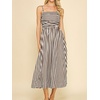 image:imageCHARTOU Womens 2026 Summer Striped Maxi Dress Sexy Spaghetti Strap Back Smocked Flowy Vacation Long DressCoffee