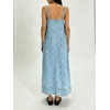image:imageCHARTOU Polka Dot Denim Overalls Dress for Women Y2k Adjustable Strap Loose Maxi Long Jean DressBlue