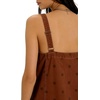 image:imageCHARTOU Polka Dot Denim Overalls Dress for Women Y2k Adjustable Strap Loose Maxi Long Jean DressChocolate Brown