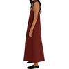 image:imageCHARTOU Polka Dot Denim Overalls Dress for Women Y2k Adjustable Strap Loose Maxi Long Jean DressWine