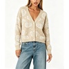 image:imageCHARTOU Womens Fall Paisley Print Cardigan Sweater VNeck Button Down Knit Cardigan Loose Long Sleeve Casual Knitwear TopApricot