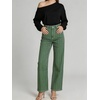 image:imageCHARTOU Womens High Waisted Wide Leg Jeans Stretchy Striped Denim Pants Baggy Pinstripe Pants with PocketsGreen