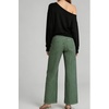 image:imageCHARTOU Womens High Waisted Wide Leg Jeans Stretchy Striped Denim Pants Baggy Pinstripe Pants with PocketsGreen