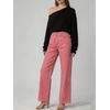image:imageCHARTOU Womens High Waisted Wide Leg Jeans Stretchy Striped Denim Pants Baggy Pinstripe Pants with PocketsRed