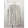 image:imageCHARTOU Womens Oversized Button Down Shirt Sequins Irregular Distress Jeans Shacket JacketWhite