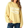 image:imageCHARTOU Lightweight Sweaters for Women Roll Neck Cute Fish Graphic Knit PulloversYellow