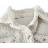 image:imageCHARTOU Womens Loose Sherpa Fleece Button Down Jacket Warm Shacket OvercoatBeige