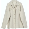 image:imageCHARTOU Womens Loose Sherpa Fleece Button Down Jacket Warm Shacket OvercoatBeige