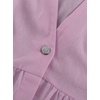 image:imageCHARTOU Womens Cotton Pants Sets 2 Piece Outfits V Neck Button Vest Wide Leg Palazzo Casual Work SuitsPink