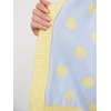 image:imageCHARTOU Polka Dot Cardigan Sweaters for Women Contrast Rib Knit Trim Casual JumperYellow