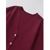 image:imageCHARTOU Women Fashion Summer Short Sleeve Knit Sweaters Vest Casual V Neck Button Down Crop Cardigan ClothesBurgundy
