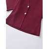 image:imageCHARTOU Women Fashion Summer Short Sleeve Knit Sweaters Vest Casual V Neck Button Down Crop Cardigan ClothesBurgundy