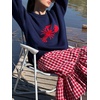 image:imageCHARTOU Women Long Sleeve Sweaters Pullover Fall Winter Crewneck Lobster Knit JumperNavy
