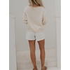 image:imageCHARTOU Women Oversized Pullover Sweater Boat Neck Long Sleeve Sailboat Knit Jumper TopBeige