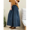 image:imageCHARTOU Women Polka Dot Baggy Jeans Cropped Denim Balloon Wide Leg Pants Drawstring Palazzo Jeans CulottesBlue