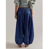 image:imageCHARTOU Women Pull On Wide Leg Jeans Baggy Elastic Midi Waist Denim Balloon Pants Y2k Lotus Jeans SweatpantsDark Blue