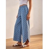 image:imageCHARTOU Women Y2k Wide Leg Jeans Elastic Waist Tulip Hem Casual Cropped Denim PantsBlue