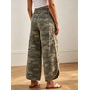 image:imageCHARTOU Women Y2k Wide Leg Jeans Elastic Waist Tulip Hem Casual Cropped Denim PantsCamo