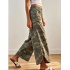 image:imageCHARTOU Women Y2k Wide Leg Jeans Elastic Waist Tulip Hem Casual Cropped Denim PantsCamo