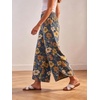 image:imageCHARTOU Women Y2k Wide Leg Jeans Elastic Waist Tulip Hem Casual Cropped Denim PantsFloral