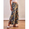 image:imageCHARTOU Women Y2k Wide Leg Jeans Elastic Waist Tulip Hem Casual Cropped Denim PantsFloral