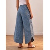 image:imageCHARTOU Women Y2k Wide Leg Jeans Elastic Waist Tulip Hem Casual Cropped Denim PantsLeopard