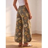 image:imageCHARTOU Women Y2k Wide Leg Jeans Elastic Waist Tulip Hem Casual Cropped Denim PantsRetro Floral