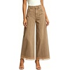 image:imageWomen High Waist Wide Leg Cropped Jeans Lace Hem Loose Fit Ankle Denim PantsKhaki