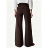 image:imageWomen High Waist Wide Leg Jeans Side Rivet Stud Split Flare Casual Denim PantsChocolate Brown