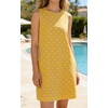 image:imageCHARTOU Women Summer Cotton Linen Dresses Sleeveless Striped ALine Mini Sundress Beach Vacation Dress with PocketsYellow