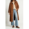 image:imageWomen Faux Suede Long Coat Lapel Button Down Casual Trench Jacket OvercoatBrown