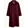 image:imageWomen Faux Suede Long Coat Lapel Button Down Casual Trench Jacket OvercoatBurgundy