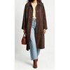 image:imageWomen Faux Suede Long Coat Lapel Button Down Casual Trench Jacket OvercoatChocolate Brown