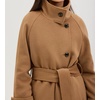 image:imageWomen Funnel Collar Belted Wool Blend Coat Wrap Mid Long Trench OvercoatCamel