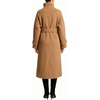 image:imageWomen Funnel Collar Belted Wool Blend Coat Wrap Mid Long Trench OvercoatCamel