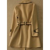 image:imageWomens Elegant Lapel Collar Wool Blend MidiLong Pea Coat Jacket with BeltCamel