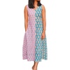 image:imageCHARTOU Women Color Block Long Flowy Dress Summer Boho Floral Beach Vacation Sundress with PocketsYellow