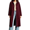 image:imageWomen Faux Suede Long Coat Lapel Button Down Casual Trench Jacket OvercoatBurgundy