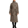 image:imageWomen Funnel Collar Belted Wool Blend Coat Wrap Mid Long Trench OvercoatTaupe