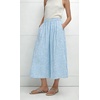 image:imageCHARTOU Women Summer Wide Leg Capri Pants Gingham Plaid Culottes Elastic Waist Palazzo Pants with PocketsBlue