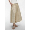 image:imageCHARTOU Women Summer Wide Leg Capri Pants Gingham Plaid Culottes Elastic Waist Palazzo Pants with PocketsKhaki