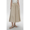 image:imageCHARTOU Women Summer Wide Leg Capri Pants Gingham Plaid Culottes Elastic Waist Palazzo Pants with PocketsKhaki