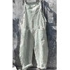 image:imageWomen Oversized Summer Casual Stripes Cargo Jumpsuit Wide Leg Bib Overall Striped Linen Pants Dungarees PocketGreen Stripe