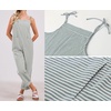 image:imageWomen Oversized Summer Casual Stripes Cargo Jumpsuit Wide Leg Bib Overall Striped Linen Pants Dungarees PocketGreen Stripe