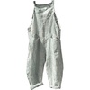 image:imageWomen Oversized Summer Casual Stripes Cargo Jumpsuit Wide Leg Bib Overall Striped Linen Pants Dungarees PocketGreen Stripe